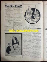 Osmanlıca Akbaba Mizah Dergisi-Gazetesi, Orijinal Dönem Basım, (Ottoman Magazine-Newspaper) - 23 Haziran 1924 - Sayı: 162 - Rumi: 23 Haziran 1340 - Hicri: 22 Zilkade 1342 - Karikatürist Ramiz Gökçe'nin Mussolini Temalı Çalışması: 