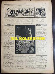 Osmanlıca Akbaba Mizah Dergisi-Gazetesi, Orijinal Dönem Basım, (Ottoman Magazine-Newspaper) - 23 Haziran 1924 - Sayı: 162 - Rumi: 23 Haziran 1340 - Hicri: 22 Zilkade 1342 - Karikatürist Ramiz Gökçe'nin Mussolini Temalı Çalışması: 