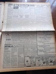 Vatan Gazetesi - Turkish Newspaper - 24 Ağustos 1954 - bölgemizde beraberlik yazan Ahmet Emin Yalman Başmakale - gençlik Kıbrıs için miting yapacak - Türkiye İş Bankası Umum Müdürü Üzeyir Avunduk bankacılık enstitüsü'ne ait senedi imzalarken fotoğraf - dost Ürdün kralı Kral Hüseyin İstanbul'a geldi fotoğraf - Hiçbir Albay emekliye ayrılmayacak - Adnan Menderes Nasır'ın beyanatı hakkında görüşünü söyledi - Setrek ormanları hala yanıyor - liselerin onbir yıla indirilmesi iyi karşılandı - Fasta çarpışmalar devam ediyor - Attlee Mao Çe Tung ile görüşecek - Romanya güzeli Magda Demetrescu öldürüldü fotoğraf - Kaptan Nemo hollywood'lu canavarla çarpışıyor fotoğraflar - Galatasaray Fenerbahçe kulüpleri anlaşacak - yeni su sporları ajanı İskender Songur seçildi - Hilton otelinin mefruşat masrafı 500 bin lirayı buldu - enternasyonel tenis karşılaşmaları - Bir Avcı domuz tarafından kaçırıldı - Ankara İstanbul İzmir Teknik Üniversite radyo programı - Good Year Lastik - Işık Lisesi kayıtları