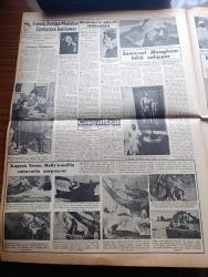 Vatan Gazetesi - Turkish Newspaper - 24 Ağustos 1954 - bölgemizde beraberlik yazan Ahmet Emin Yalman Başmakale - gençlik Kıbrıs için miting yapacak - Türkiye İş Bankası Umum Müdürü Üzeyir Avunduk bankacılık enstitüsü'ne ait senedi imzalarken fotoğraf - dost Ürdün kralı Kral Hüseyin İstanbul'a geldi fotoğraf - Hiçbir Albay emekliye ayrılmayacak - Adnan Menderes Nasır'ın beyanatı hakkında görüşünü söyledi - Setrek ormanları hala yanıyor - liselerin onbir yıla indirilmesi iyi karşılandı - Fasta çarpışmalar devam ediyor - Attlee Mao Çe Tung ile görüşecek - Romanya güzeli Magda Demetrescu öldürüldü fotoğraf - Kaptan Nemo hollywood'lu canavarla çarpışıyor fotoğraflar - Galatasaray Fenerbahçe kulüpleri anlaşacak - yeni su sporları ajanı İskender Songur seçildi - Hilton otelinin mefruşat masrafı 500 bin lirayı buldu - enternasyonel tenis karşılaşmaları - Bir Avcı domuz tarafından kaçırıldı - Ankara İstanbul İzmir Teknik Üniversite radyo programı - Good Year Lastik - Işık Lisesi kayıtları