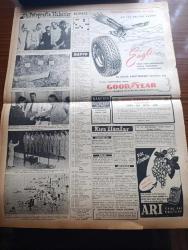 Vatan Gazetesi - Turkish Newspaper - 24 Ağustos 1954 - bölgemizde beraberlik yazan Ahmet Emin Yalman Başmakale - gençlik Kıbrıs için miting yapacak - Türkiye İş Bankası Umum Müdürü Üzeyir Avunduk bankacılık enstitüsü'ne ait senedi imzalarken fotoğraf - dost Ürdün kralı Kral Hüseyin İstanbul'a geldi fotoğraf - Hiçbir Albay emekliye ayrılmayacak - Adnan Menderes Nasır'ın beyanatı hakkında görüşünü söyledi - Setrek ormanları hala yanıyor - liselerin onbir yıla indirilmesi iyi karşılandı - Fasta çarpışmalar devam ediyor - Attlee Mao Çe Tung ile görüşecek - Romanya güzeli Magda Demetrescu öldürüldü fotoğraf - Kaptan Nemo hollywood'lu canavarla çarpışıyor fotoğraflar - Galatasaray Fenerbahçe kulüpleri anlaşacak - yeni su sporları ajanı İskender Songur seçildi - Hilton otelinin mefruşat masrafı 500 bin lirayı buldu - enternasyonel tenis karşılaşmaları - Bir Avcı domuz tarafından kaçırıldı - Ankara İstanbul İzmir Teknik Üniversite radyo programı - Good Year Lastik - Işık Lisesi kayıtları