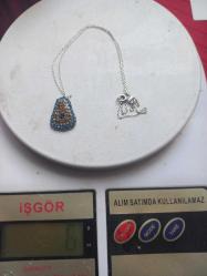 Kolye kuvars , ametist taşlı 925 ayar gümüş kolye