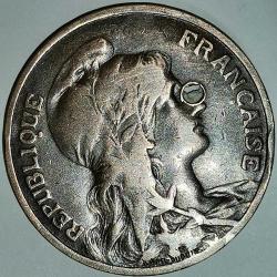 FRANSA  1907  10 CENTIMES  DELİK HALİYLE