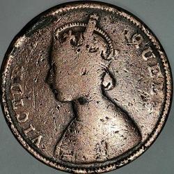 İNGİLİZ HİNDİSTANI  1862  HALF ANNA