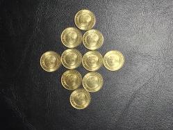 2023 YILINA AİT 5 KURUŞ 10 LU SET  ÇİL ( SARI RENKLİ )  TCM 1509