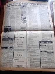 Vatan Gazetesi - Turkish Newspaper - 22 Ağustos 1954 - gayri mesul bir hareket yazan Ahmet Emin Yalman Başmakale - Demokrat Parti Kongresi 20 ekimde toplanıyor - Ticaret bakanı Sıtkı Yırcalı İzmir fuarının açılışında konuşuyor fotoğraf - Türkiye Kıbrıs meselesini yakından takip ediyor - Türk ve buzdolabı satan tacirlerin etikete itirazı - Başvekil Adnan Menderes gazetecilerin yemeğinde bulundu fotoğraf - yeni polislere Dün diploma verildi fotoğraf - Sovyet casusu Yatsikof 30 yıl hapse mahkum oldu - cumhurbaşkanı Celal Bayar'ın Tito'ya Armağan edeceği atlar fotoğraf - Gülhane sergisi hesapları inceleniyor - Boğaziçi sigaraları değişti - Tef mecmuası toplattırıldı - Fahrettin Kerim Gökay İsviçre'de Migrosçularla görüşecek - Amerikalı film artisti Douglas Fairbanks sabah Türkiye'de ayrılıyor Fotoğraf - Osmanlı tarihinde sayfalar yazan Feridun Fazıl Tülbentçi Yazı Dizisi - General Ali Fuat Cebesoy'un siyasi hatıraları Yazı Dizisi - Gina Lollobrigida fotoğraf - Good Year Lastikleri