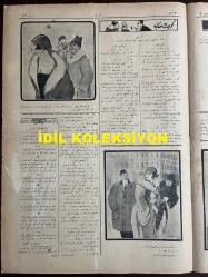 Osmanlıca Akbaba Mizah Dergisi-Gazetesi, Orijinal Dönem Basım, (Ottoman Magazine-Newspaper) - 18 Şubat 1924 - Sayı: 126 - Rumi: 18 Şubat 1340 - Hicri: 12 Recep 1342 - Karikatürist Ramiz Gökçe'nin Çalışması: 