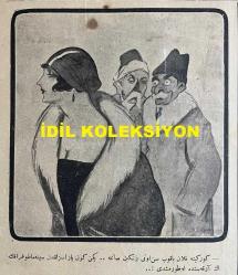 Osmanlıca Akbaba Mizah Dergisi-Gazetesi, Orijinal Dönem Basım, (Ottoman Magazine-Newspaper) - 18 Şubat 1924 - Sayı: 126 - Rumi: 18 Şubat 1340 - Hicri: 12 Recep 1342 - Karikatürist Ramiz Gökçe'nin Çalışması: 