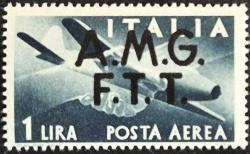 +++ İTALYA TRIESTE HAVA POSTA , UÇAK      1947 SÜRŞARJLI    - DAMGASIZ