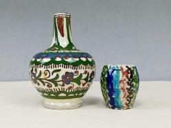 Eskilerden Kütahya El Boyama Kapaklı Sürahi Formunda Vazo