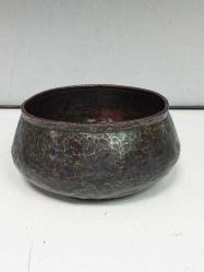 Antika Saz Tuğralı Osmanlı Bakır Tas