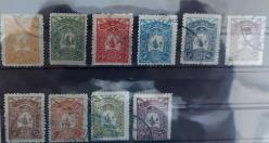 LOT.13 » 1905 Abdülhamid küćuk tuğralı pullar  isfila 227- 236 nolu tam seri - damgalı katslog değeri 1400 tl