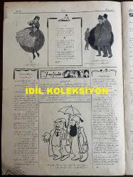 Osmanlıca Akbaba Mizah Dergisi-Gazetesi, Orijinal Dönem Basım, (Ottoman Magazine-Newspaper) - 3 Kasım 1924 - Sayı: 200 - Rumi: 3 Teşrin-i Sani 1340 - Karikatürist Ramiz Gökçe'nin Çalışması: 