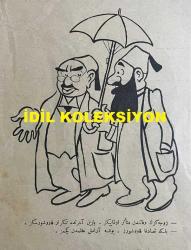 Osmanlıca Akbaba Mizah Dergisi-Gazetesi, Orijinal Dönem Basım, (Ottoman Magazine-Newspaper) - 3 Kasım 1924 - Sayı: 200 - Rumi: 3 Teşrin-i Sani 1340 - Karikatürist Ramiz Gökçe'nin Çalışması: 