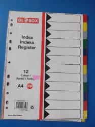 GLOBOX SEPERATÖR DOSYA ARŞİVLEME AYRAÇ  RENKLİ