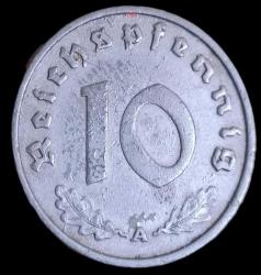 Almanya 1941 Hitler Dönem 10 Reichspfenig
