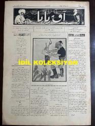 Osmanlıca Akbaba Mizah Dergisi-Gazetesi, Orijinal Dönem Basım, (Ottoman Magazine-Newspaper) - 14 Temmuz 1924 - Sayı: 168 - Rumi: 14 Temmuz 1340 - Hicri: 11 Zilhicce 1342 - Karikatürist Ramiz Gökçe'nin Çalışması: 