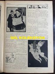 Osmanlıca Akbaba Mizah Dergisi-Gazetesi, Orijinal Dönem Basım, (Ottoman Magazine-Newspaper) - 14 Temmuz 1924 - Sayı: 168 - Rumi: 14 Temmuz 1340 - Hicri: 11 Zilhicce 1342 - Karikatürist Ramiz Gökçe'nin Çalışması: 