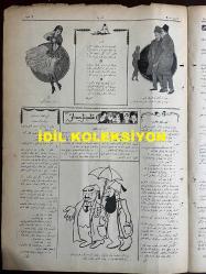 Osmanlıca Akbaba Mizah Dergisi-Gazetesi, Orijinal Dönem Basım, (Ottoman Magazine-Newspaper) - 3 Kasım 1924 - Sayı: 200 - Rumi: 3 Teşrin-i Sani 1340 - Karikatürist Ramiz Gökçe'nin Çalışması: 