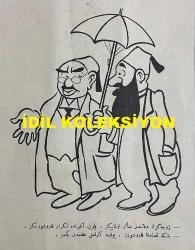 Osmanlıca Akbaba Mizah Dergisi-Gazetesi, Orijinal Dönem Basım, (Ottoman Magazine-Newspaper) - 3 Kasım 1924 - Sayı: 200 - Rumi: 3 Teşrin-i Sani 1340 - Karikatürist Ramiz Gökçe'nin Çalışması: 