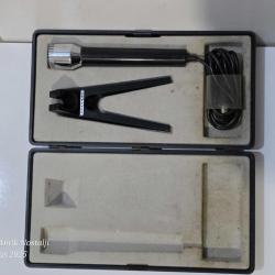 Vintage Grundig GDM 313 Mikrofon Kılıf ve Standlı - Almanya - 3 Uçlu Fiş Koleksiyonluk