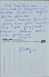 1980'ler Çizim Kartpostal, Arkası Yazılı