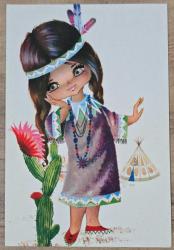 1980'ler Çizim Kartpostal, Arkası Yazılı