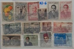 FAS DAMGALI  PUL LOTU KARTELADA NO: K1-6 - Kuzey Afrika Posta Pulu