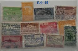PANAMA DAMGALI  PUL LOTU KARTELADA NO: K1-15 ORTA Amerika eski pullar