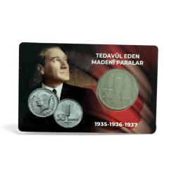 1936 50 Kuruş Gümüş Özel Kitinde