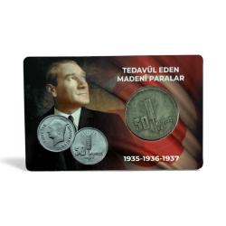1936 50 Kuruş Gümüş Özel Kitinde