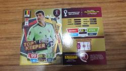 2022 Panini World Cup Qatar Thibaut Courtois GOLD / Top Keeper Kart No:398