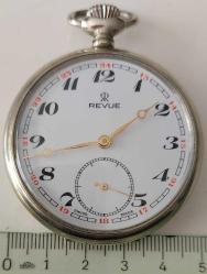 İSVİÇRE REVUE MARKA ORİJİNAL ANTİK KURMALI MUHTEŞEM BAKIMLI BEYAZ KADRAN AKTİF CEP SAATİ AA1EEE1 NADİR