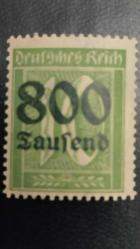 1923 YILI ALMANYA İMPARATORLUĞU  DAMGASIZ  ŞARNİYERSİZ