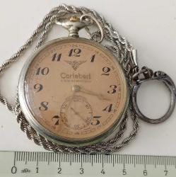 İSVİÇRE CORTEBERT MARKA ORİJİNAL ANTİK KURMALI MUHTEŞEM BAKIMLI BEYAZ MAKİNA KÖSTEKLİ CEP SAATİ CCC1RRR1 PEK ÇIKMAZ