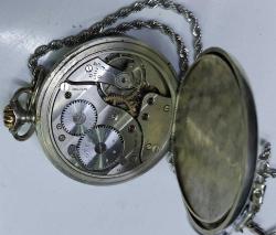 İSVİÇRE CORTEBERT MARKA ORİJİNAL ANTİK KURMALI MUHTEŞEM BAKIMLI BEYAZ MAKİNA KÖSTEKLİ CEP SAATİ CCC1RRR1 PEK ÇIKMAZ