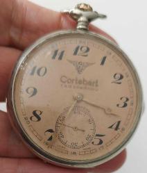 İSVİÇRE CORTEBERT MARKA ORİJİNAL ANTİK KURMALI MUHTEŞEM BAKIMLI BEYAZ MAKİNA KÖSTEKLİ CEP SAATİ CCC1RRR1 PEK ÇIKMAZ