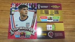 2022 Panini World Cup Qatar Christian Pulisic RARE / Top Master Kart No:9