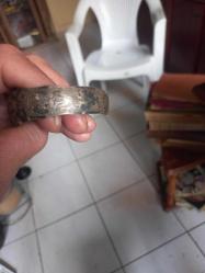 Üzerinde Osmanlıca Yadigar yazılı  Osmanlı dönemi savatlı gümüş Bilezik