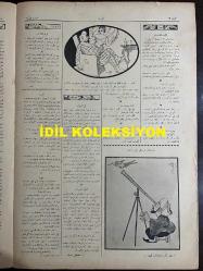 Osmanlıca Akbaba Mizah Dergisi-Gazetesi, Orijinal Dönem Basım, (Ottoman Magazine-Newspaper) - 30 Haziran 1924 - Sayı: 164 - Rumi: 30 Haziran 1340 - Hicri: 29 Zilkade 1342 - Karikatürist Ramiz Gökçe'nin Çalışması: Üç Aylık Eytam ve Eramil Maaşı 