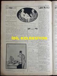 Osmanlıca Akbaba Mizah Dergisi-Gazetesi, Orijinal Dönem Basım, (Ottoman Magazine-Newspaper) - 30 Haziran 1924 - Sayı: 164 - Rumi: 30 Haziran 1340 - Hicri: 29 Zilkade 1342 - Karikatürist Ramiz Gökçe'nin Çalışması: Üç Aylık Eytam ve Eramil Maaşı 