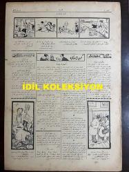 Osmanlıca Akbaba Mizah Dergisi-Gazetesi, Orijinal Dönem Basım, (Ottoman Magazine-Newspaper) - 30 Haziran 1924 - Sayı: 164 - Rumi: 30 Haziran 1340 - Hicri: 29 Zilkade 1342 - Karikatürist Ramiz Gökçe'nin Çalışması: Üç Aylık Eytam ve Eramil Maaşı 