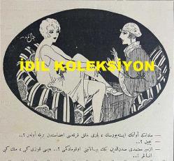 Osmanlıca Akbaba Mizah Dergisi-Gazetesi, Orijinal Dönem Basım, (Ottoman Magazine-Newspaper) - 30 Haziran 1924 - Sayı: 164 - Rumi: 30 Haziran 1340 - Hicri: 29 Zilkade 1342 - Karikatürist Ramiz Gökçe'nin Çalışması: Üç Aylık Eytam ve Eramil Maaşı 