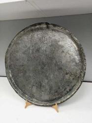 Antika Nadir Kalem İşçilikli Osmanlı Bronz Tepsi