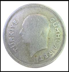 1938 1 Ata Lira (Gümüş) Çok Nadir
