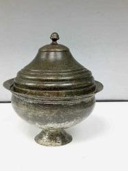 Antika Osmanlı Büyük Bakır Kapaklı Sahan