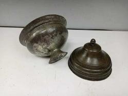 Antika Osmanlı Büyük Bakır Kapaklı Sahan