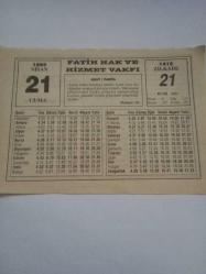 21 Nisan 1995-Orijinal Takvim Yaprağı-Doğum Günü-Söz,Nişan,Nikâh,Düğün ve Önemli Günler Hediyesi-Fatih Hak ve Hizmet Vakfı-Ayet/Hadis(Buhari:18)-Dalak Büyümesi-Sözün Özü-Canavar