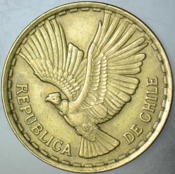 ŞİLİ 10 CENTESİMO 1970 AND KONDORU TEMALI. 27,17 mm