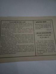 24 Ağustos 1995-Orijinal Takvim Yaprağı-Doğum Günü-Söz,Nişan,Nikâh,Düğün ve Önemli Günler Hediyesi-Fatih Hak ve Hizmet Vakfı-Ayet/Hadis(Ebu Davud,Salat:210)-Yağmur Duası-Balzac-35 Bin Litre Su İçiyoruz